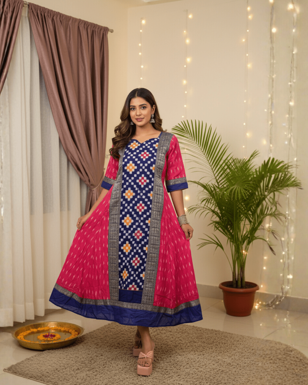 Iraja Handwoven Sambalpuri Festive Gown - PINDHAN