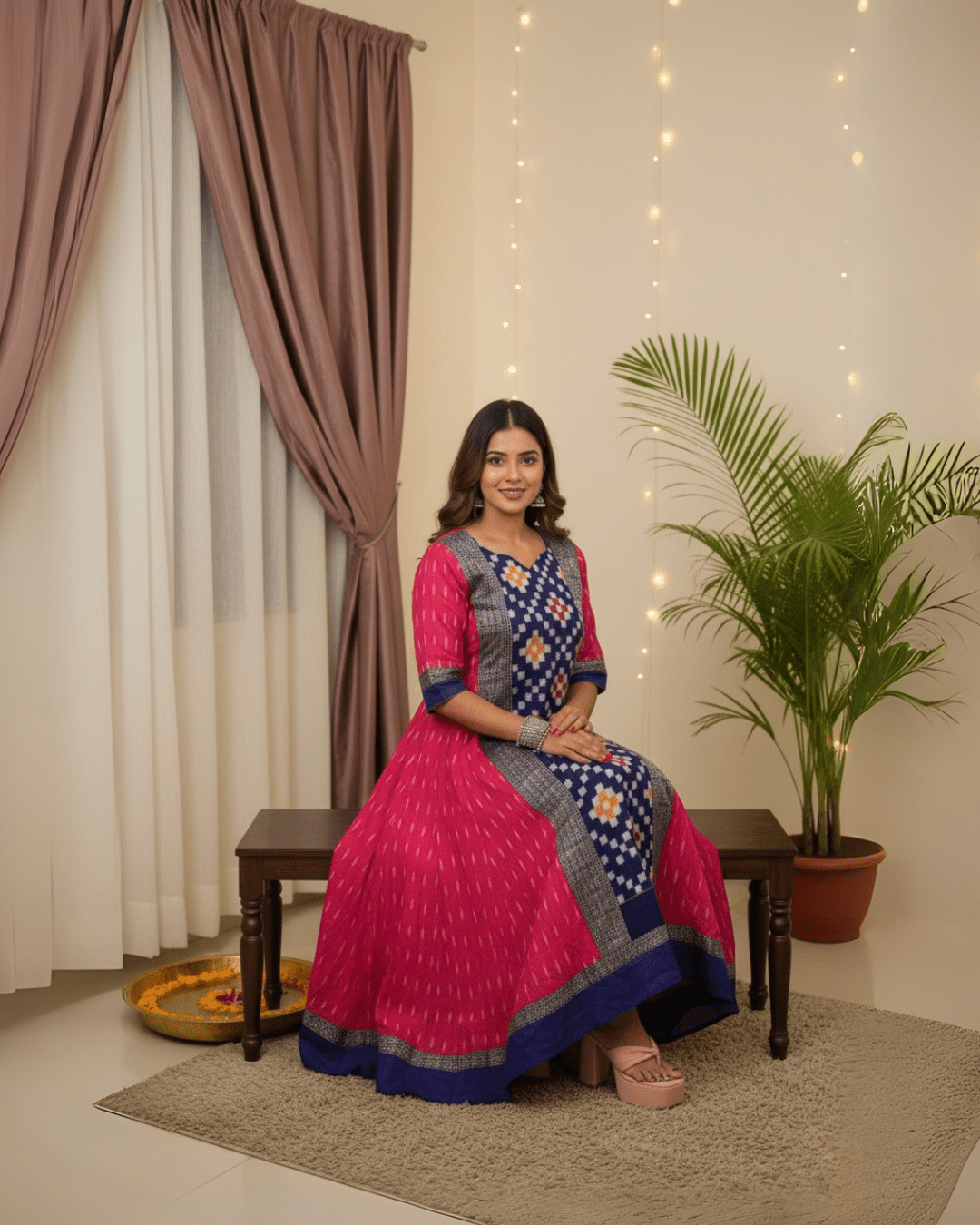 Iraja Handwoven Sambalpuri Festive Gown - PINDHAN