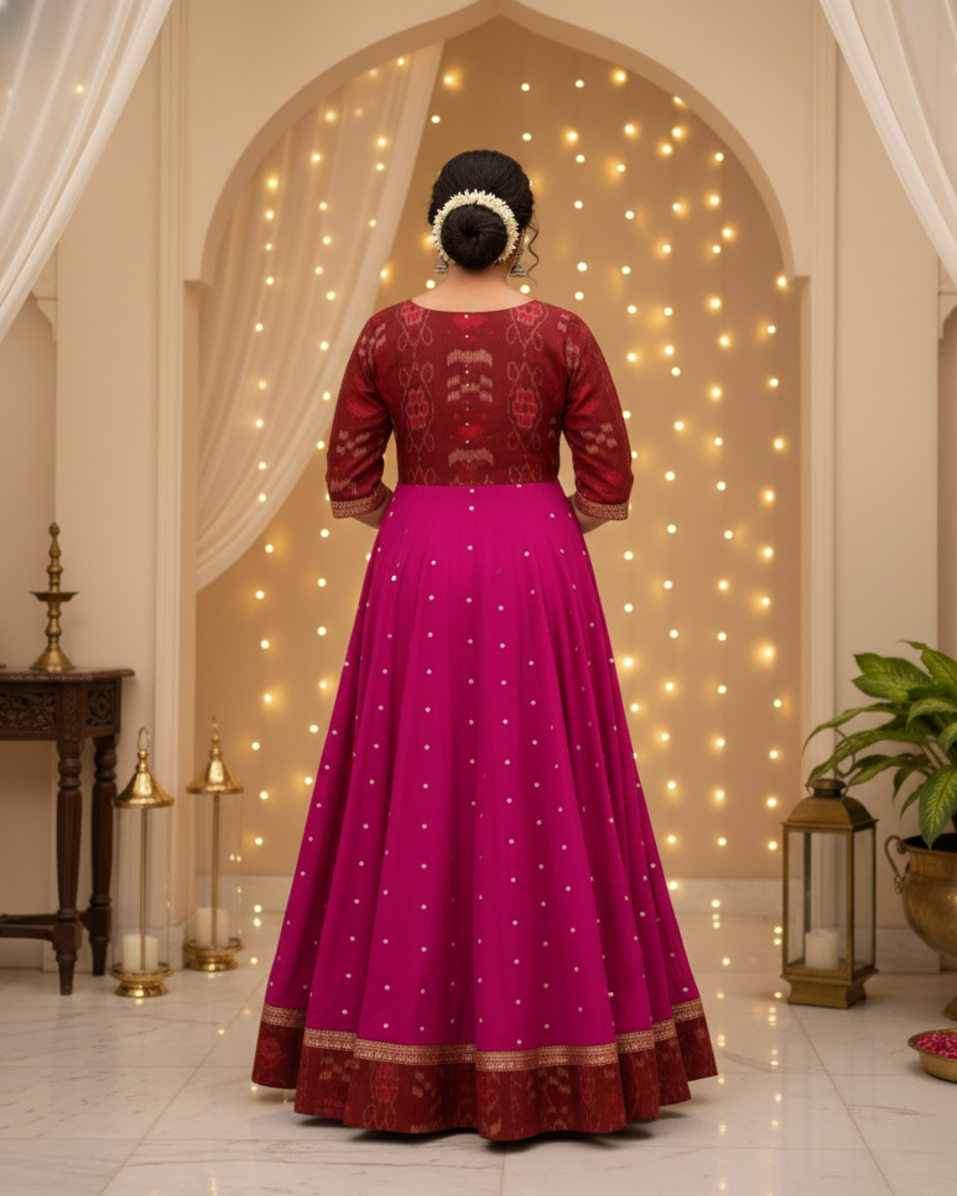 Swara Handwoven Sambalpuri Festive Gown Set