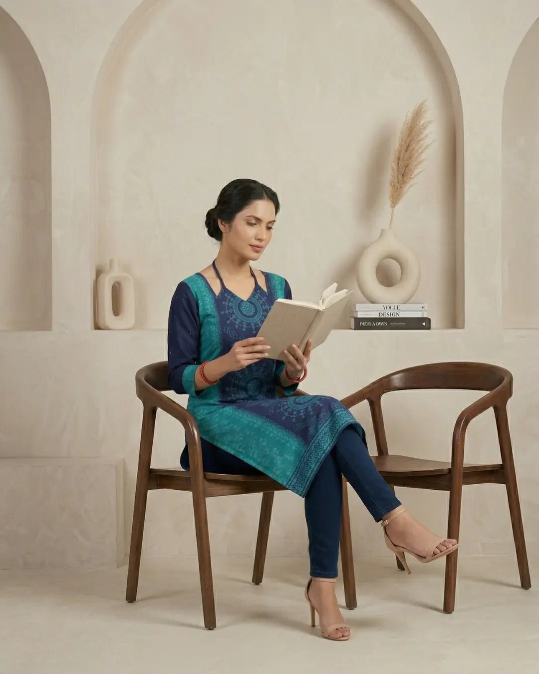 Nilamandala Blue Sambalpuri Handloom Kurti - PINDHAN