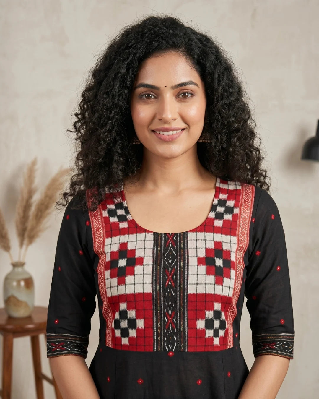 Citrangada Black Sambalpuri Handloom Anarkali