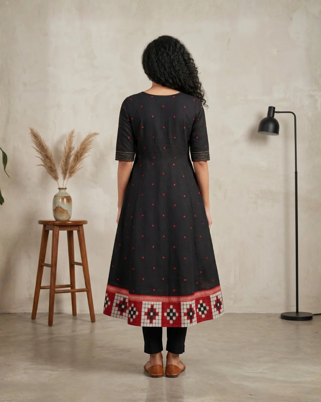 Citrangada Black Sambalpuri Handloom Anarkali