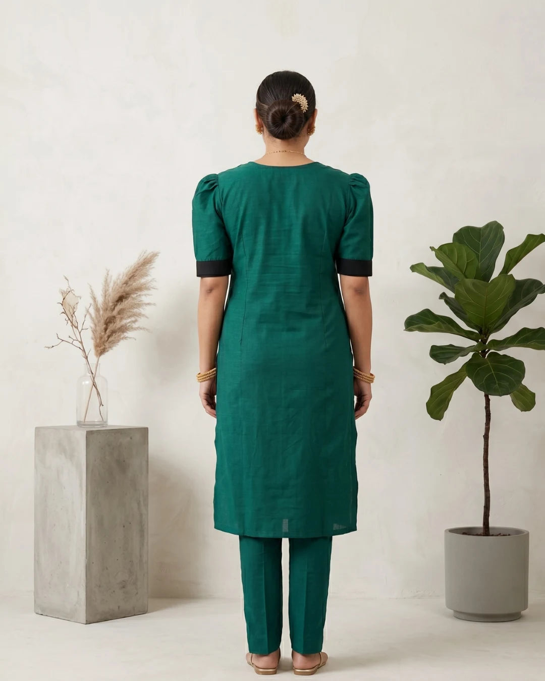 Haritika Green Sambalpuri Handloom Kurti Set