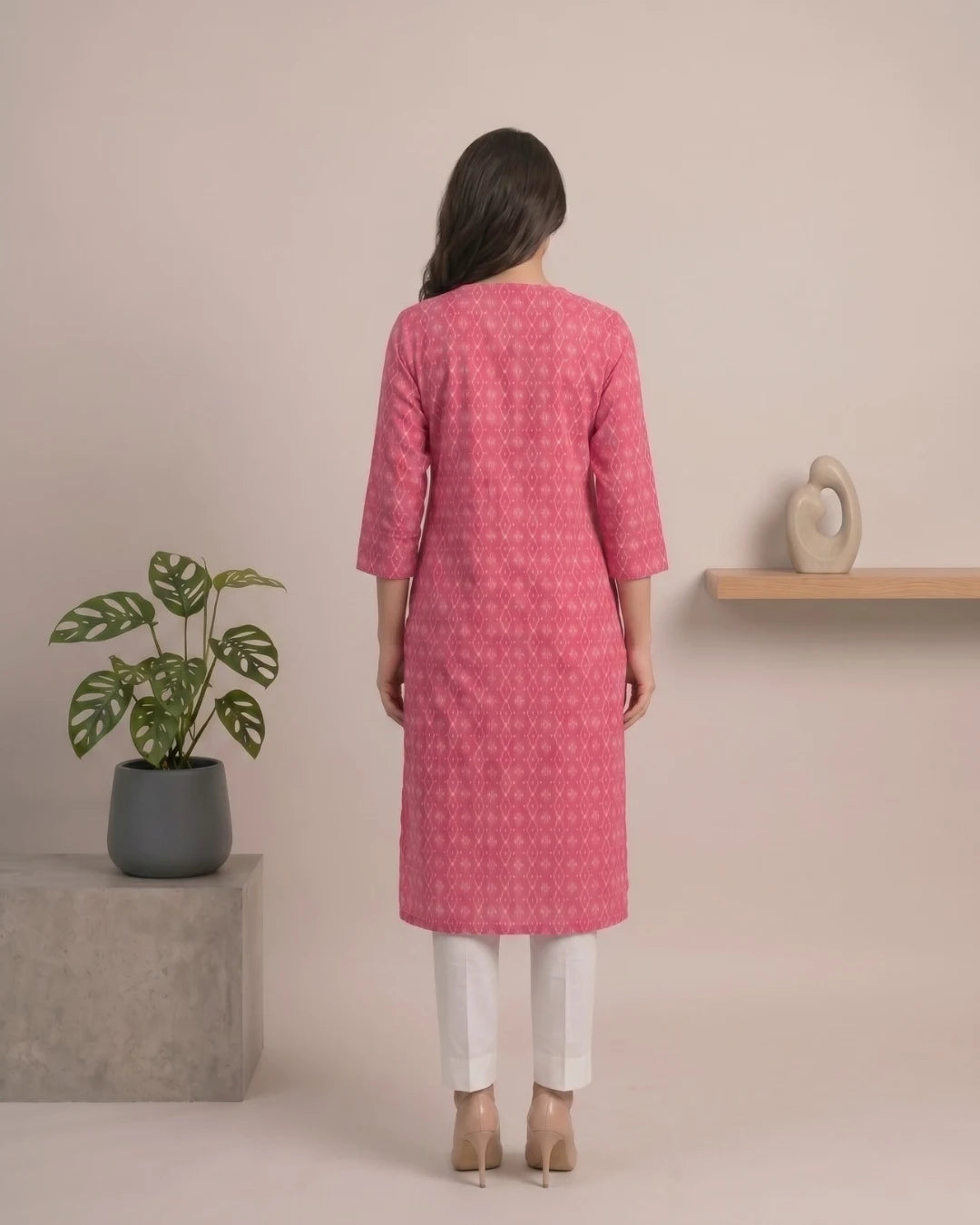 Padmika Pink Sambalpuri Handloom Kurti