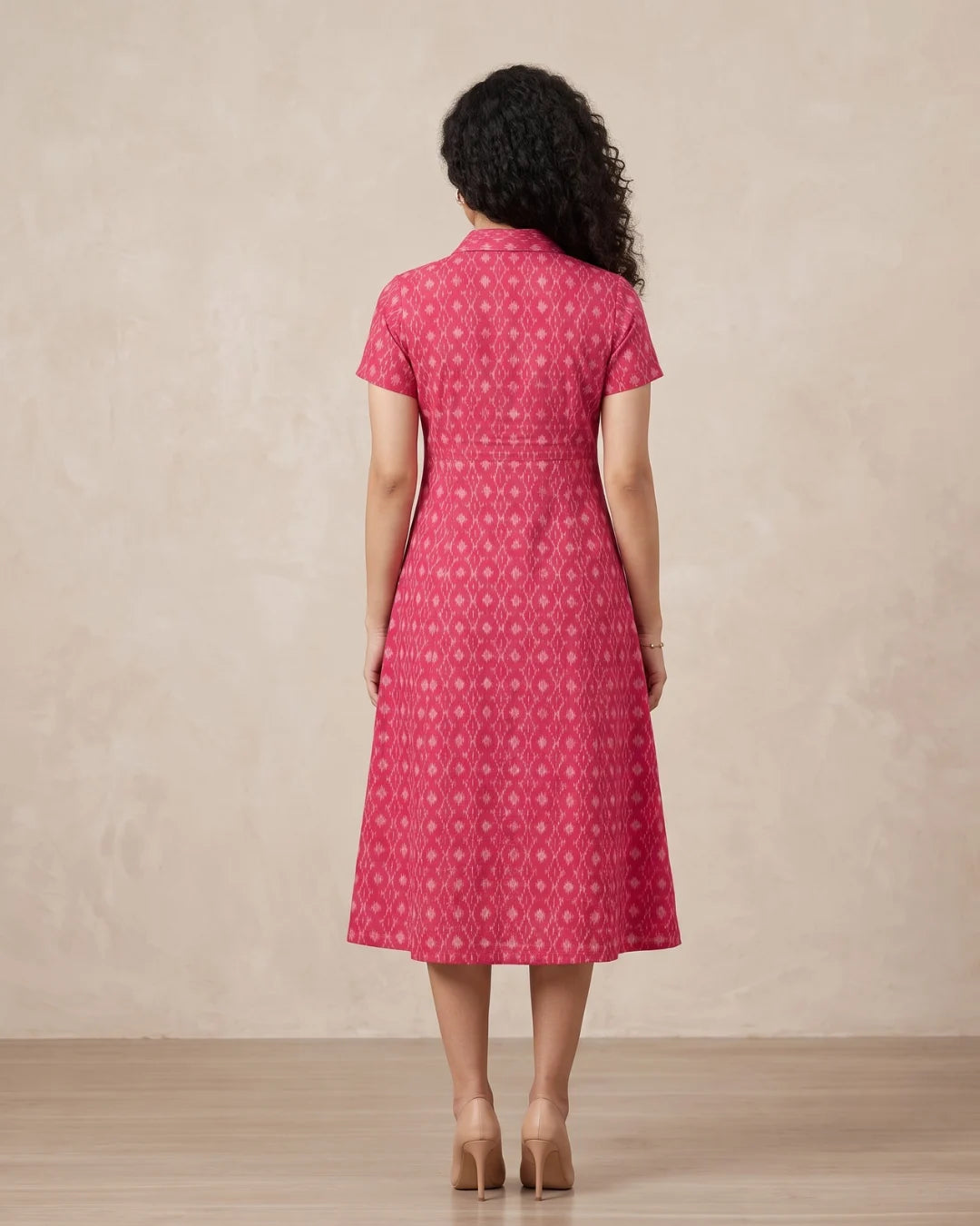 Charulata Pink Sambalpuri Handloom Dress