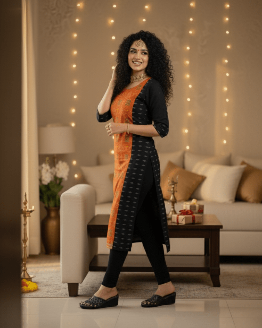 Deepmala – Handwoven Sambalpuri Festive Kurti - PINDHAN
