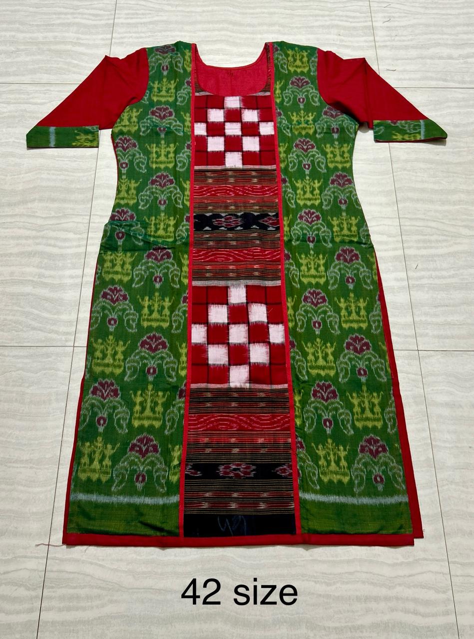Sambalpuri Heritage Kurti with Handwoven Sapta Artistry
