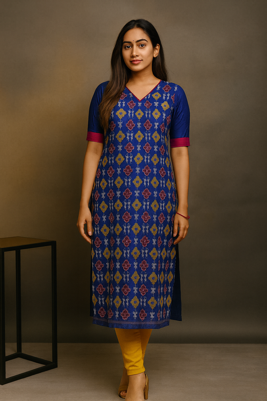 Indivar – Handwoven Sambalpuri Cotton Kurti