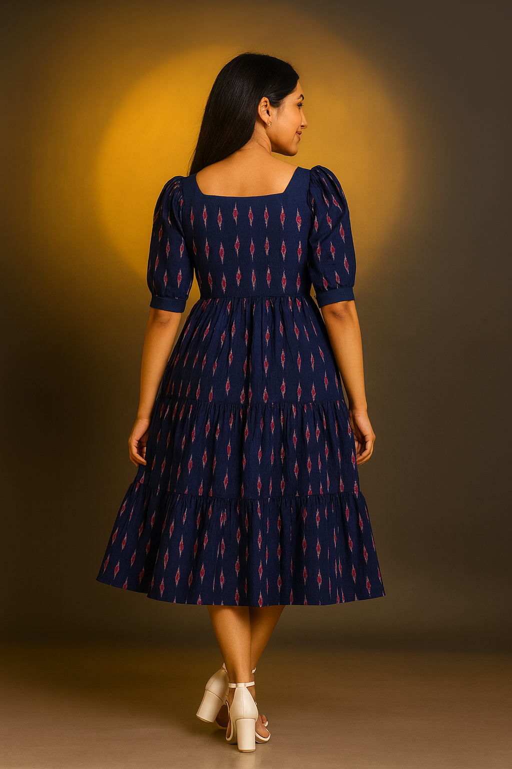 Neelika – Sambalpuri Ikat Cotton Midi Dress
