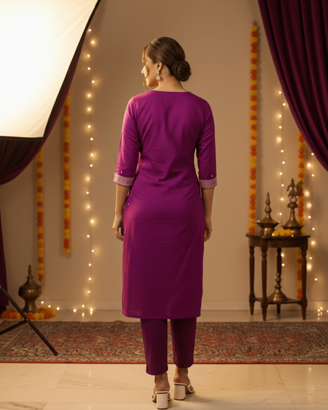 Varnika Handwoven Sambalpuri Cotton Kurti Set - PINDHAN