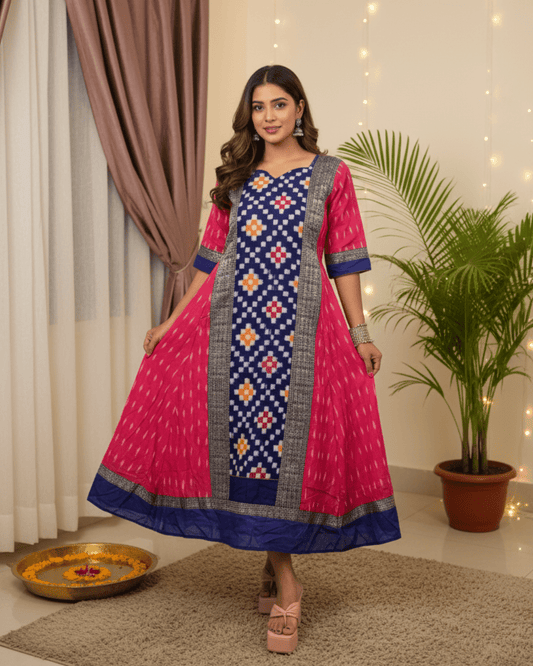 Iraja Handwoven Sambalpuri Festive Gown - PINDHAN