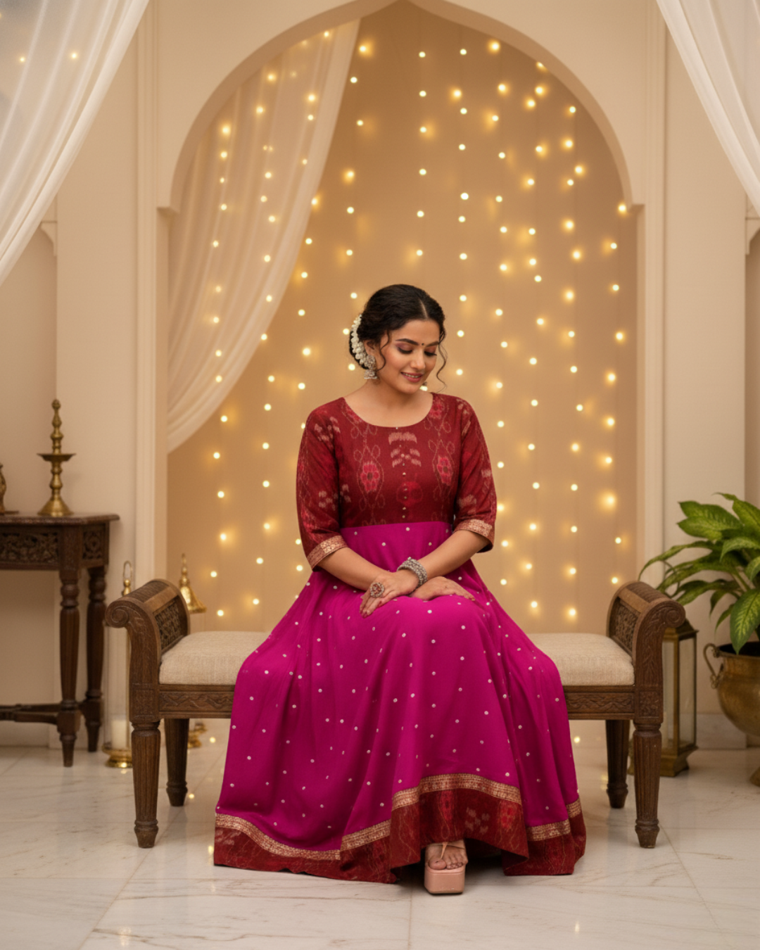 Swara Handwoven Sambalpuri Festive Gown Set