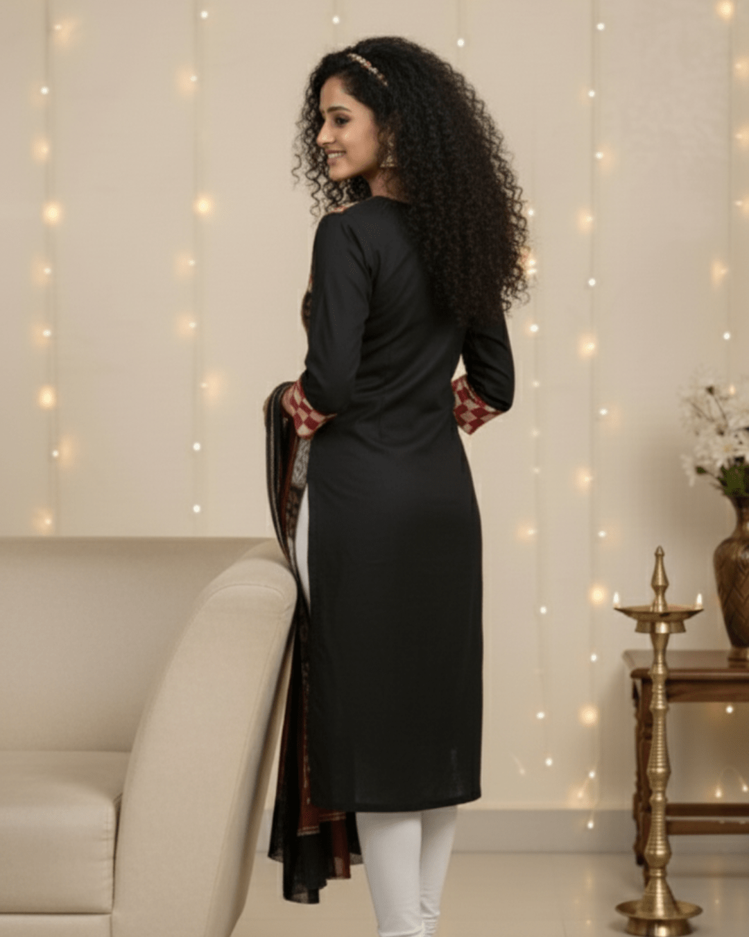 Kavyanjali – Sambalpuri Handwoven Kurti with Dupatta Set - PINDHAN