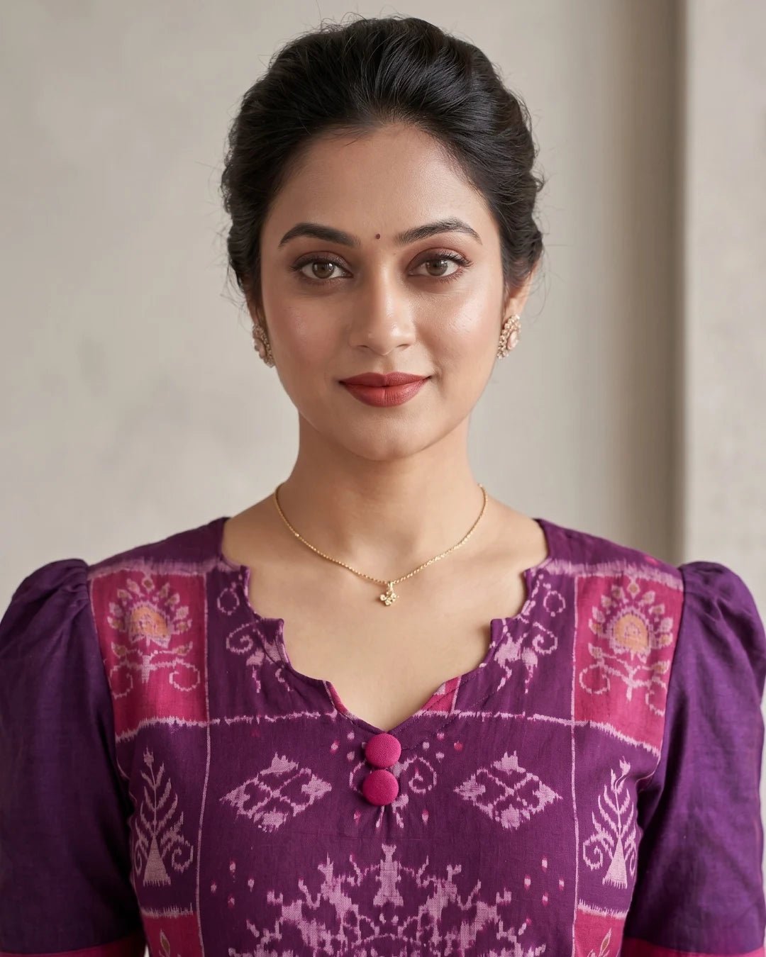 Rangapriya Purple Sambalpuri Handloom Kurti - PINDHAN