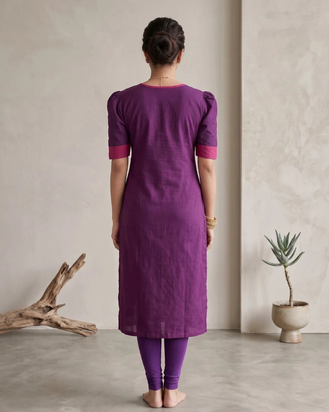 Rangapriya Purple Sambalpuri Handloom Kurti - PINDHAN