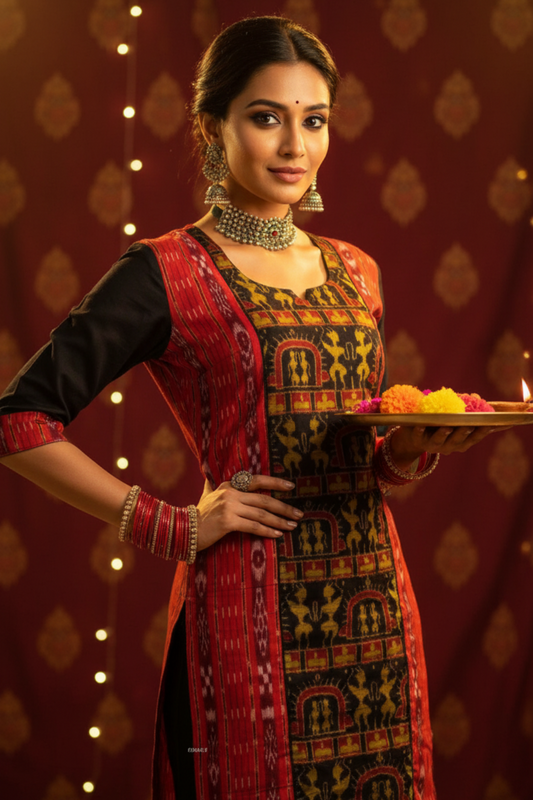 Handwoven Limited Tribal Pattern Kurti