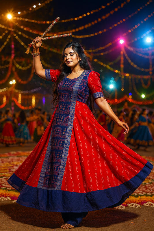 Rasika – Sambalpuri Handwoven Navratri Flare Kurti